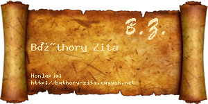 Báthory Zita névjegykártya